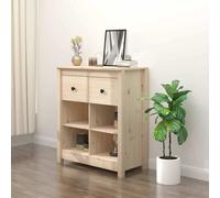 vidaXL Credenza 70x35x80 cm in Legno Massello di Pino