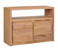 AX Credenza Mobiletto Rustica Marrone 2Ante Naturale Teak 80x30x60cm Sala 282847