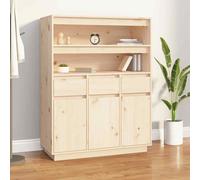 vidaXL Credenza 89x40x116,5 cm in Legno Massello di Pino