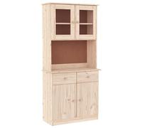 vidaXL Credenza Alta 77x35x165 cm in Legno Massello di Pino