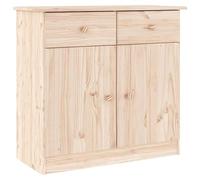 vidaXL Credenza Alta 77x35x73 cm in Legno Massello di Pino