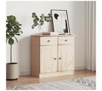 vidaXL Credenza Alta 77x35x73 cm in Legno Massello di Pino