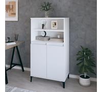 vidaXL Credenza Alta Bianca 60x36x110 cm in Legno Multistrato