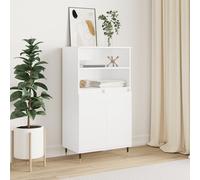 vidaXl Credenza Alta Bianca 60x36x110 cm in Legno Multistrato