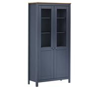 vidaXL Credenza Alta Hill Grigia 85x37x170,5 cm in Legno di Pino