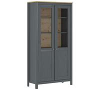 VIDAXL - Credenza Alta Hill Range Grigia 85x37x170,5 cm in Legno di Pino