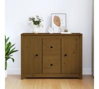 vidaXL Credenza ambra 100x35x74 cm in Legno Massello di Pino