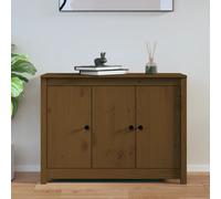 vidaXL Credenza ambra 100x35x74 cm in Legno Massello di Pino