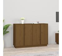 vidaXL Credenza ambra 120x35x80 cm in Legno Massello di Pino