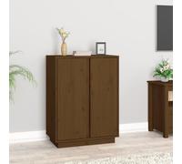 vidaXL Credenza ambra 60x35x80 cm in Legno Massello di Pino