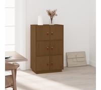 vidaXL Credenza ambra 67x40x108,5 cm in Legno Massello di Pino