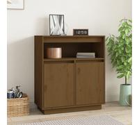 vidaXL Credenza ambra 70x34x80 cm in Legno Massello di Pino
