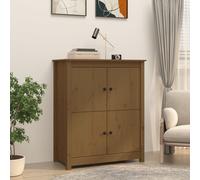 vidaXL Credenza ambra 83x41,5x100 cm in Legno Massello di Pino