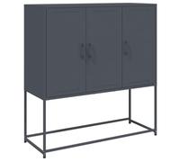 vidaXL Credenza Antracite 100,5x39x107 cm in Acciaio
