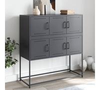 vidaXL Credenza Antracite 100,5x39x107 cm in Acciaio