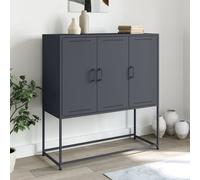 vidaXL Credenza Antracite 100,5x39x107 cm in Acciaio