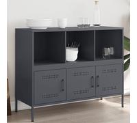 vidaXL Credenza Antracite 100,5x39x79 cm in Acciaio Laminato a Freddo, credenza con Anta, Mobile da Soggiorno, Mobile portaoggetti, credenza da Cucina