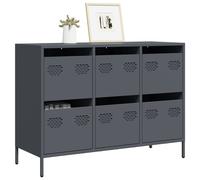 vidaXL Credenza Antracite 101,5x39x73,5cm in Acciaio Laminato a Freddo