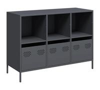 vidaXL Credenza Antracite 101,5x39x73,5cm in Acciaio Laminato a Freddo, armadietto, credenza, Armadio da corridoio, Buffet, Armadio da Cucina