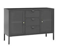 vidaXL Credenza Antracite 105x35x70 cm in Acciaio e Vetro Temperato