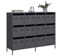 vidaXL Credenza Antracite 135x39x103,5 cm in Acciaio Laminato a Freddo