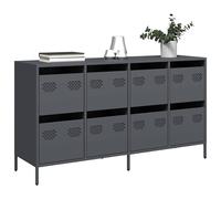 vidaXL Credenza Antracite 135x39x73,5 cm in Acciaio Laminato a Freddo