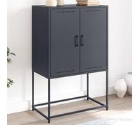 vidaXL Credenza Antracite 68,5x38,5x107 cm in Acciaio, mobiletto, Madia, Mobile di conservazione, armadietto, Mobile portaoggetti, portaoggetti
