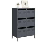 vidaXL Credenza Antracite 68x39x101,5 cm Acciaio