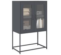 vidaXL Credenza Antracite 68x39x107 cm Acciaio