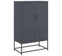 vidaXL Credenza Antracite 68x39x111,5 cm Acciaio Laminato a Freddo, credenza con Anta, Mobile Alto, Mobile Stretto, credenza Alta, Mobile portaoggetti