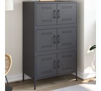 vidaXL Credenza Antracite 68x39x113 cm in Acciaio