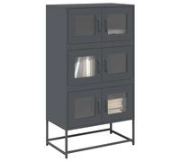 vidaXL Credenza Antracite 68x39x123 cm Acciaio