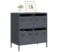 vidaXL Credenza Antracite 68x39x73,5 cm in Acciaio Laminato a Freddo