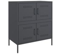 vidaXL Credenza Antracite 68x39x79 cm in Acciaio, credenza in legno, armadietto portaoggetti, mobile di conservazione, armadietto in legno