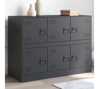 vidaXL Credenza Antracite 99x39x73 cm in Acciaio