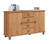 vidaXL Credenza ASKIM 133,5 x 40 x 79 cm Legno di Pino massello, Mobile Sideboard Tradizionale, Stoccaggio in Legno di Pino, Decorazione per Soggiorno, Soluzione per Casa