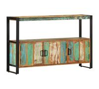 vidaXL Credenza Bassa retrò Artigianale Stile Industriale con Ante Madia Armadietto Lucidato 120x30x75 cm Colorato in Legno Massello di Recupero