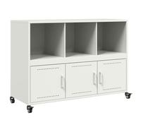 vidaXL Credenza Bianca 100,5x39x72 cm in Acciaio