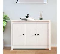 vidaXL Credenza Bianca 100x35x74 cm in Legno Massello di Pino