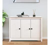 vidaXL Credenza Bianca 100x35x74 cm in Legno Massello di Pino