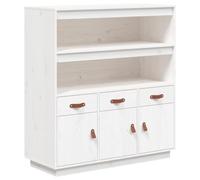 vidaXL Credenza Bianca 100x40x108,5 cm in Legno Massello di Pino
