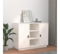 vidaXL Credenza Bianca 100x40x75 cm in Legno Massello di Pino