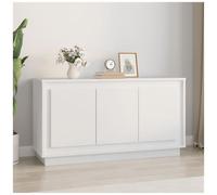 vidaXL Credenza Bianca 102x35x55 cm in Legno Multistrato