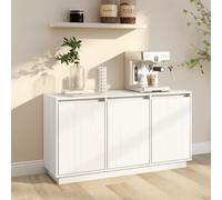 vidaXL Credenza Bianca 111x34x60 cm in Legno Massello di Pino