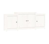 vidaXL Credenza Bianca 164x37x68 cm in Legno Massello di Pino