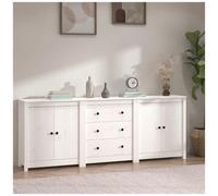 VIDAXL - Credenza Bianca 210x35x80 Cm In Legno Massello Di Pino