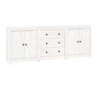 VIDAXL - Credenza Bianca 210x35x80 Cm In Legno Massello Di Pino