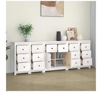 AX Credenza 5 Mobiletti Cassetti Venature Rustico Camera Bianco Moderno 3114090