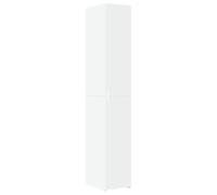 vidaXL Credenza Bianca 30x42,5x185 cm in Legno Multistrato, credenza Alta, Mobile Contenitore, Mobile Alto, Mobile, credenza Laterale, Mobile Buffet
