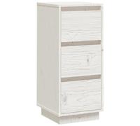 VIDAXL - Credenza Bianca 32x34x75 Cm In Legno Massello Di Pino